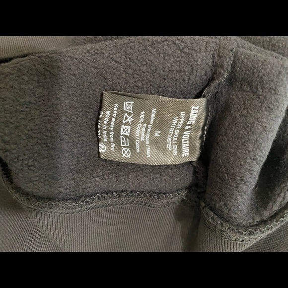 Zadig & Voltaire Skull Embroidery Sweatshirt Medium Black - Picture 9 of 9